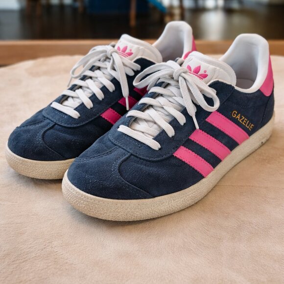 adidas Shoes - Adidas Gazelle Women’s Sneakers Navy Pink Suede Size 6.5